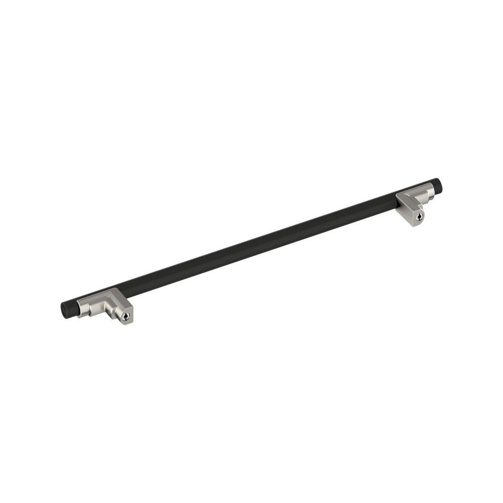 Signature Hardware Matte Black/Satin Nickel 10-1/16 in. Center-to-Center Cabinet Pull 