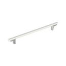 10-1/16 in. Center-to-Center Cabinet Pull in Matte White/Polished Chrome