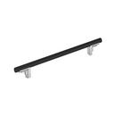 12 in. Center-to-Center Appliance Pull in Matte Black/Polished Chrome