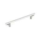 12 in. Center-to-Center Appliance Pull in Matte White/Satin Nickel