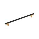 18 in. Center-to-Center Appliance Pull in Matte Black/Brushed Gold