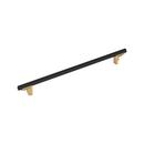 18 in. Center-to-Center Appliance Pull in Matte Black/Champagne Bronze