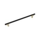 18 in. Center-to-Center Appliance Pull in Matte Black/Golden Champagne