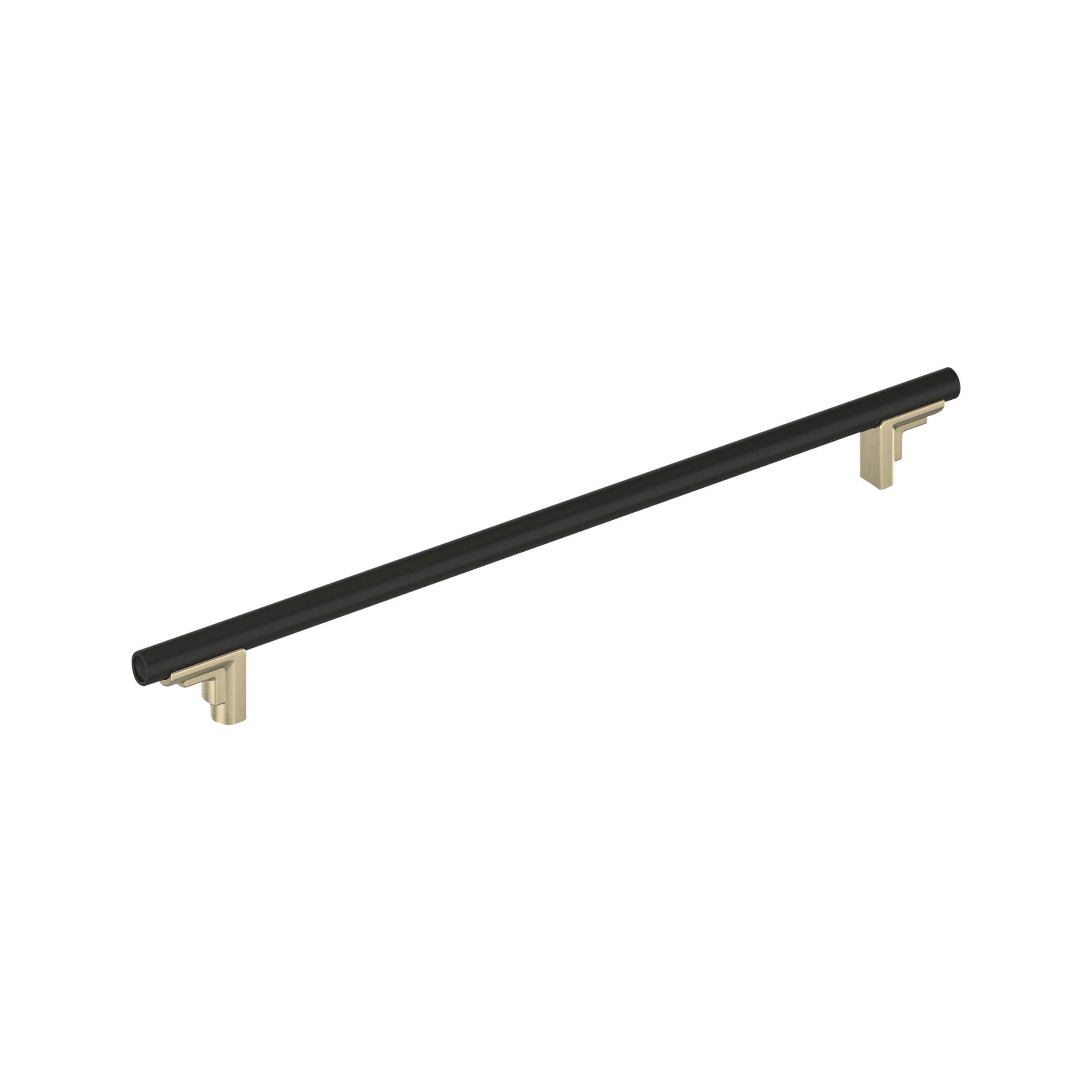 Signature Hardware Matte Black 18 in. Center-to-Center Appliance Pull 