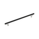 18 in. Center-to-Center Appliance Pull in Matte Black/Polished Nickel
