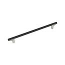 18 in. Center-to-Center Appliance Pull in Matte Black/Satin Nickel