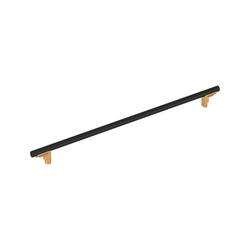 24 in. Center-to-Center Appliance Pull in Matte Black/Brushed Gold