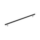 24 in. Center-to-Center Appliance Pull in Matte Black/Polished Chrome