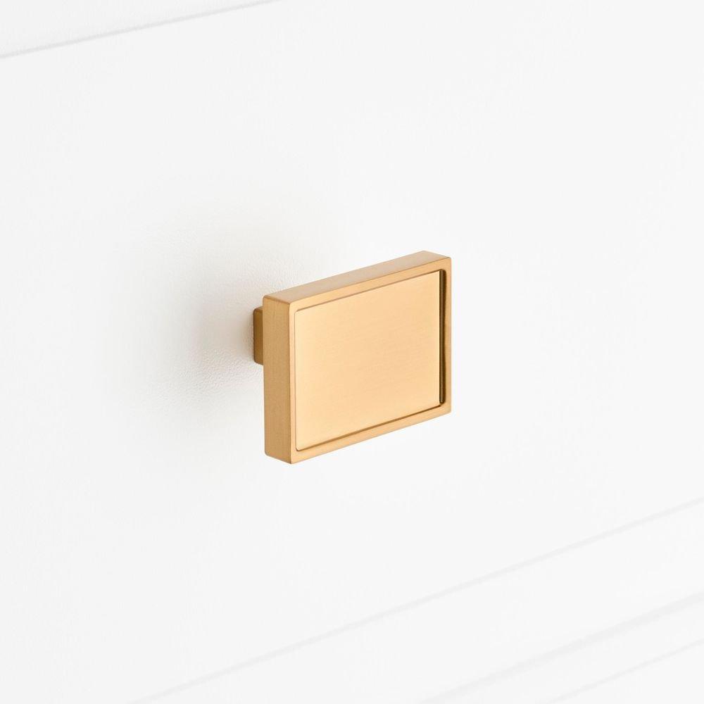 Signature Hardware Brushed Gold 1-5/8 in. Cabinet Knob 