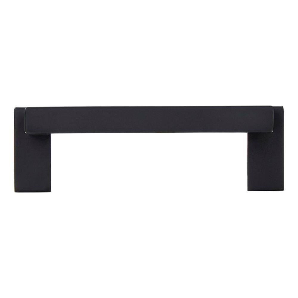 Signature Hardware Matte Black 3-3/4 in. Center-to-Center Cabinet Pull 
