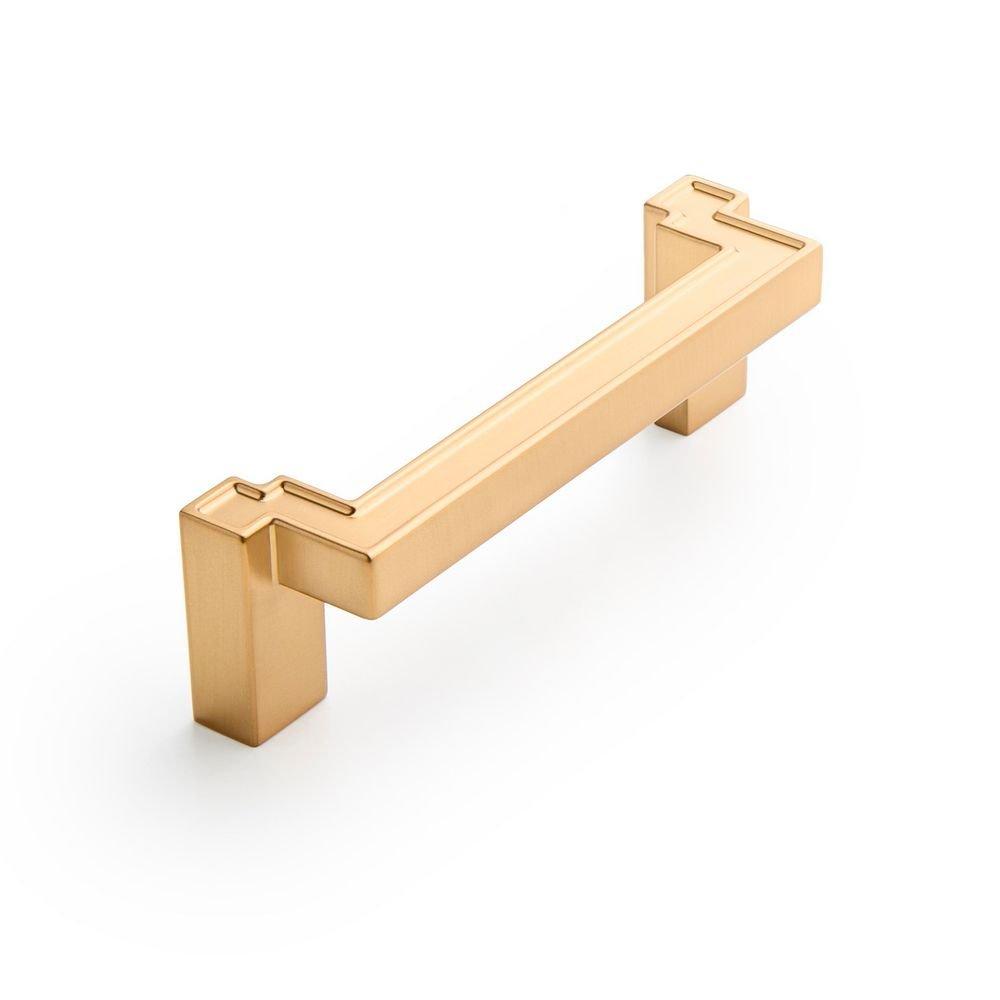 Signature Hardware Brushed Gold 5-1/16 in. Center-to-Center Cabinet Pull 