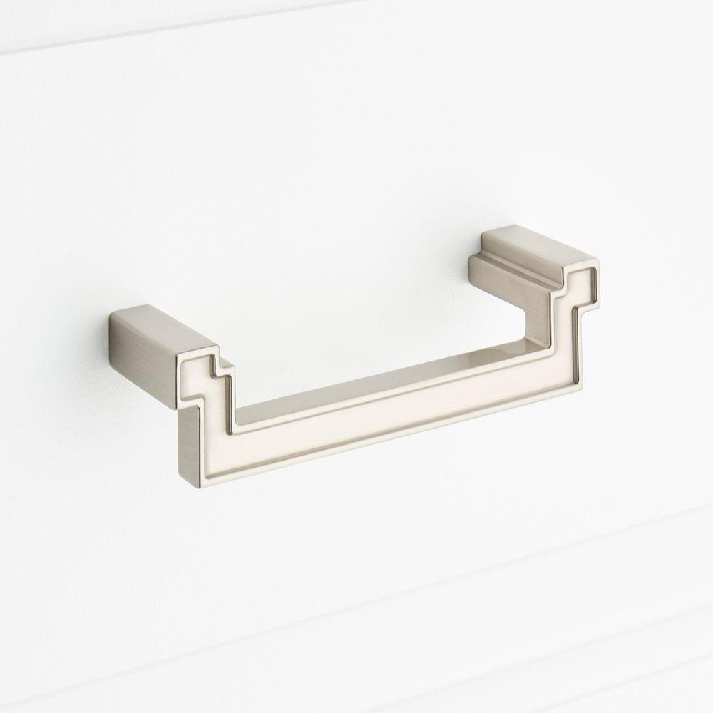Signature Hardware Satin Nickel 5-1/16 in. Center-to-Center Cabinet Pull 