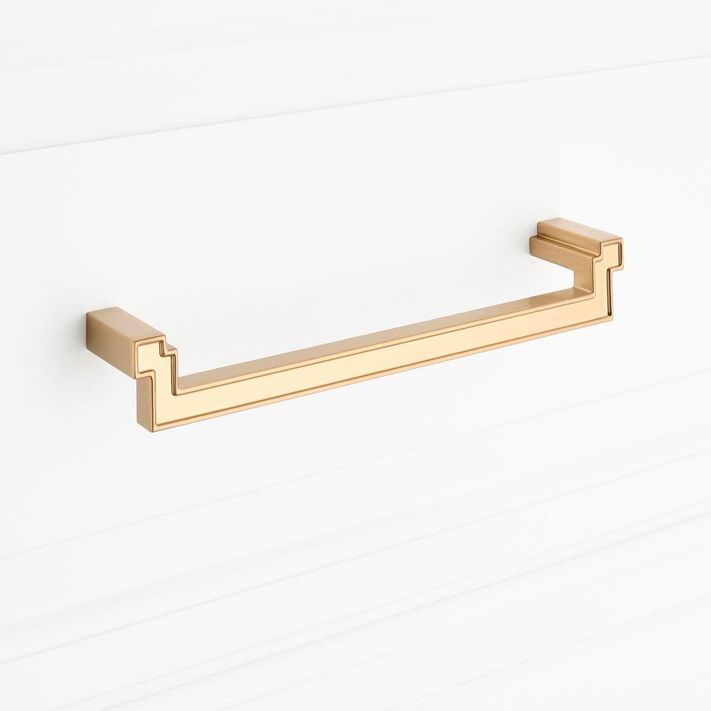 Signature Hardware Champagne Bronze 6-5/16 in. Center-to-Center Cabinet Pull 