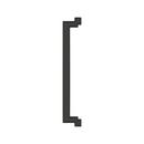 Signature Hardware Matte Black 6-5/16 in. Center-to-Center Cabinet Pull 