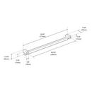 Signature Hardware Matte Black 6-5/16 in. Center-to-Center Cabinet Pull 