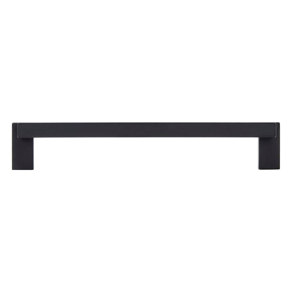 Signature Hardware Matte Black 6-5/16 in. Center-to-Center Cabinet Pull 