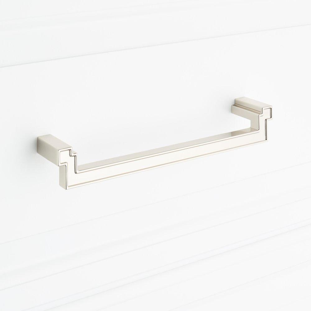Signature Hardware Polished Nickel 6-5/16 in. Center-to-Center Cabinet Pull 