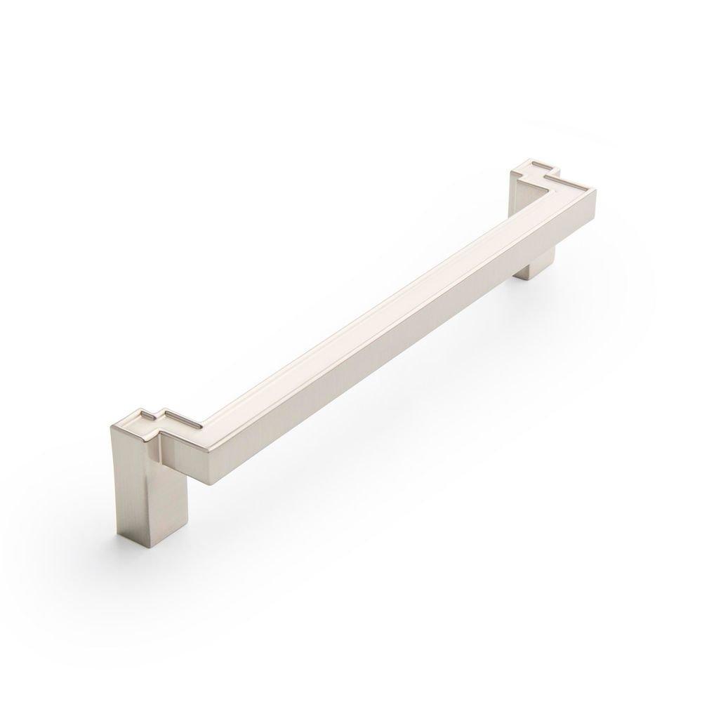 Signature Hardware Satin Nickel 6-5/16 in. Center-to-Center Cabinet Pull 