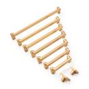 Signature Hardware Brushed Gold 7-9/16 in. Center-to-Center Cabinet Pull 