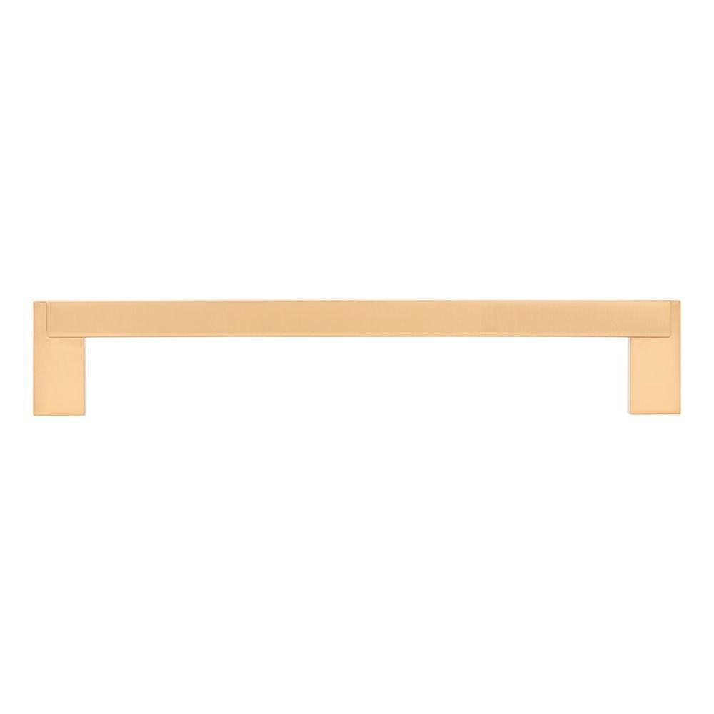 Signature Hardware Brushed Gold 7-9/16 in. Center-to-Center Cabinet Pull 