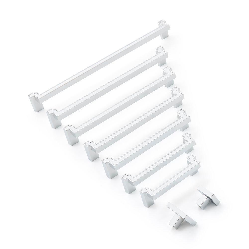 Signature Hardware Polished Chrome 7-9/16 in. Center-to-Center Cabinet Pull 