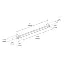 Signature Hardware Matte Black 7-9/16 in. Center-to-Center Cabinet Pull 