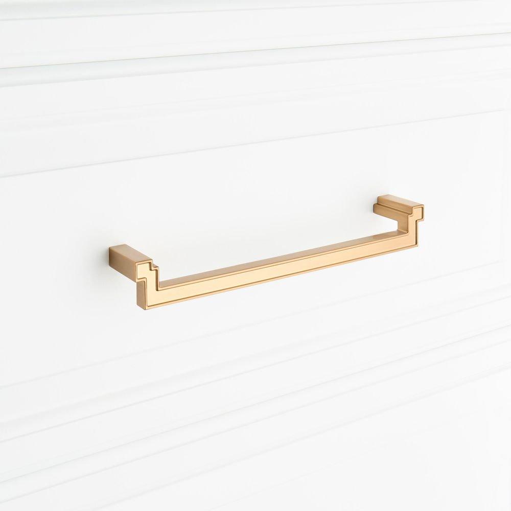 Signature Hardware Champagne Bronze 8-13/16 in. Center-to-Center Cabinet Pull 