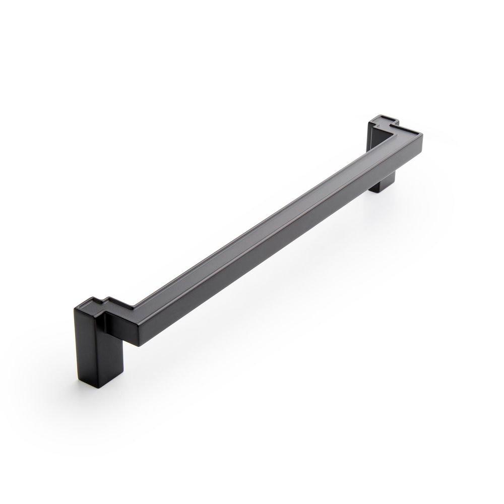Signature Hardware Matte Black 8-13/16 in. Center-to-Center Cabinet Pull 