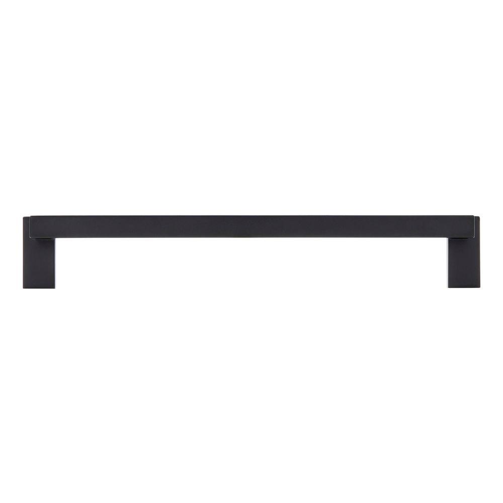 Signature Hardware Matte Black 8-13/16 in. Center-to-Center Cabinet Pull 