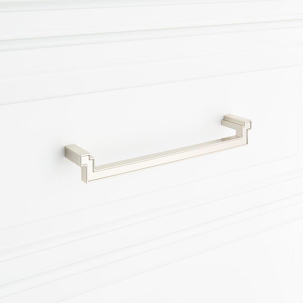 Signature Hardware Polished Nickel 8-13/16 in. Center-to-Center Cabinet Pull 