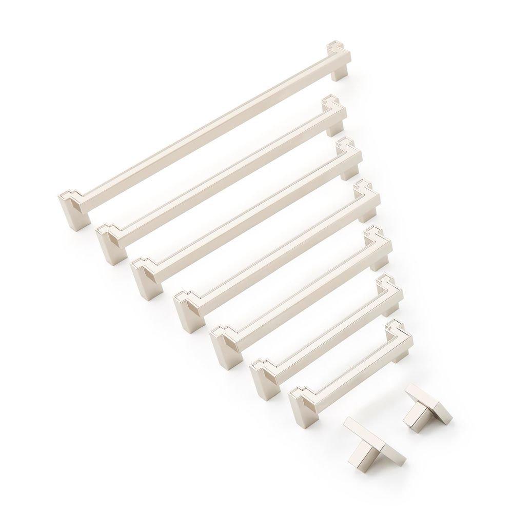 Signature Hardware Polished Nickel 8-13/16 in. Center-to-Center Cabinet Pull 