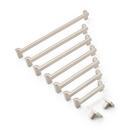 Signature Hardware Satin Nickel 10-1/16 in. Center-to-Center Cabinet Pull 