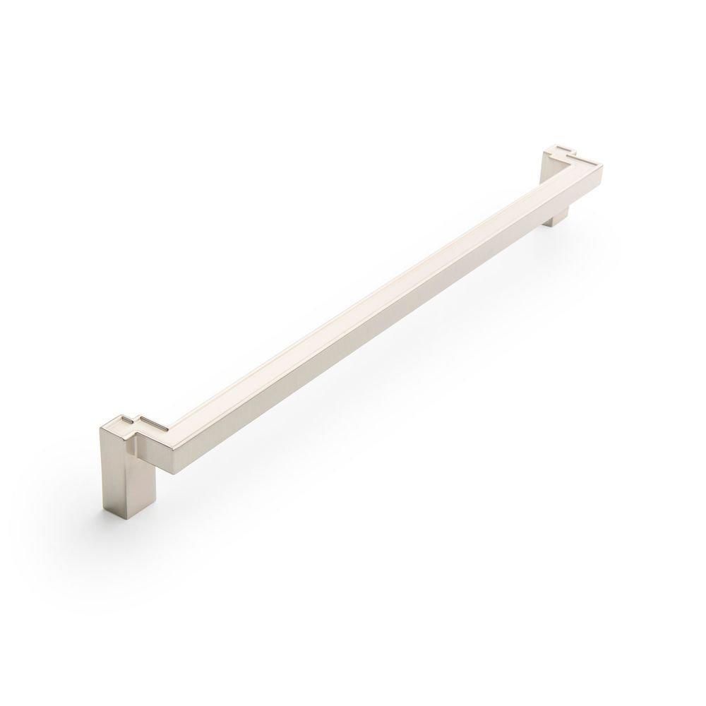 Signature Hardware Satin Nickel 10-1/16 in. Center-to-Center Cabinet Pull 