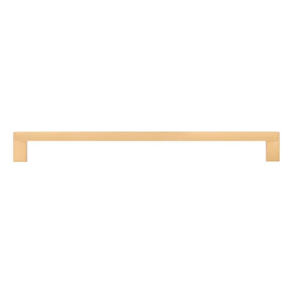 Signature Hardware Brushed Gold 12-5/8 in. Center-to-Center Cabinet Pull 