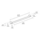 Signature Hardware Matte Black 12-5/8 in. Center-to-Center Cabinet Pull 