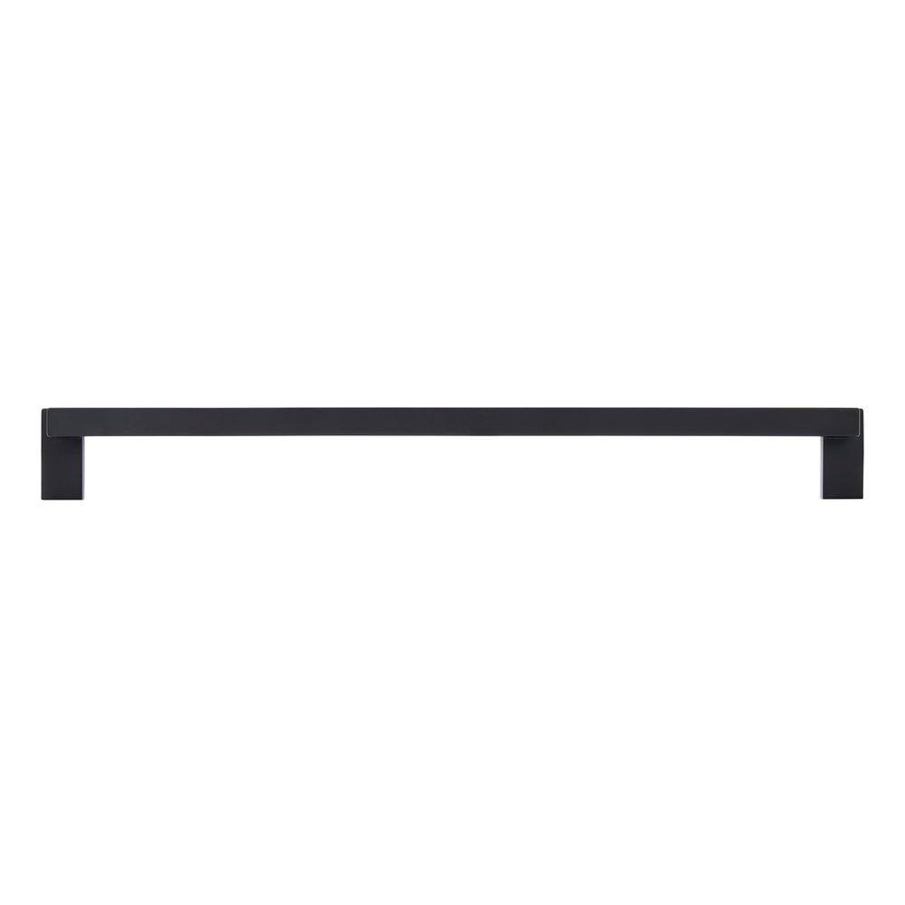 Signature Hardware Matte Black 12-5/8 in. Center-to-Center Cabinet Pull 
