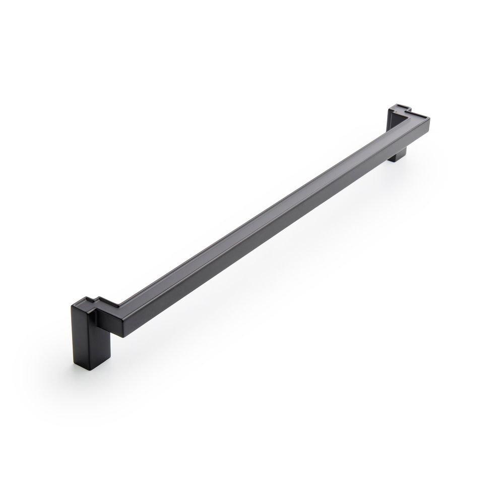 Signature Hardware Matte Black 12-5/8 in. Center-to-Center Cabinet Pull 