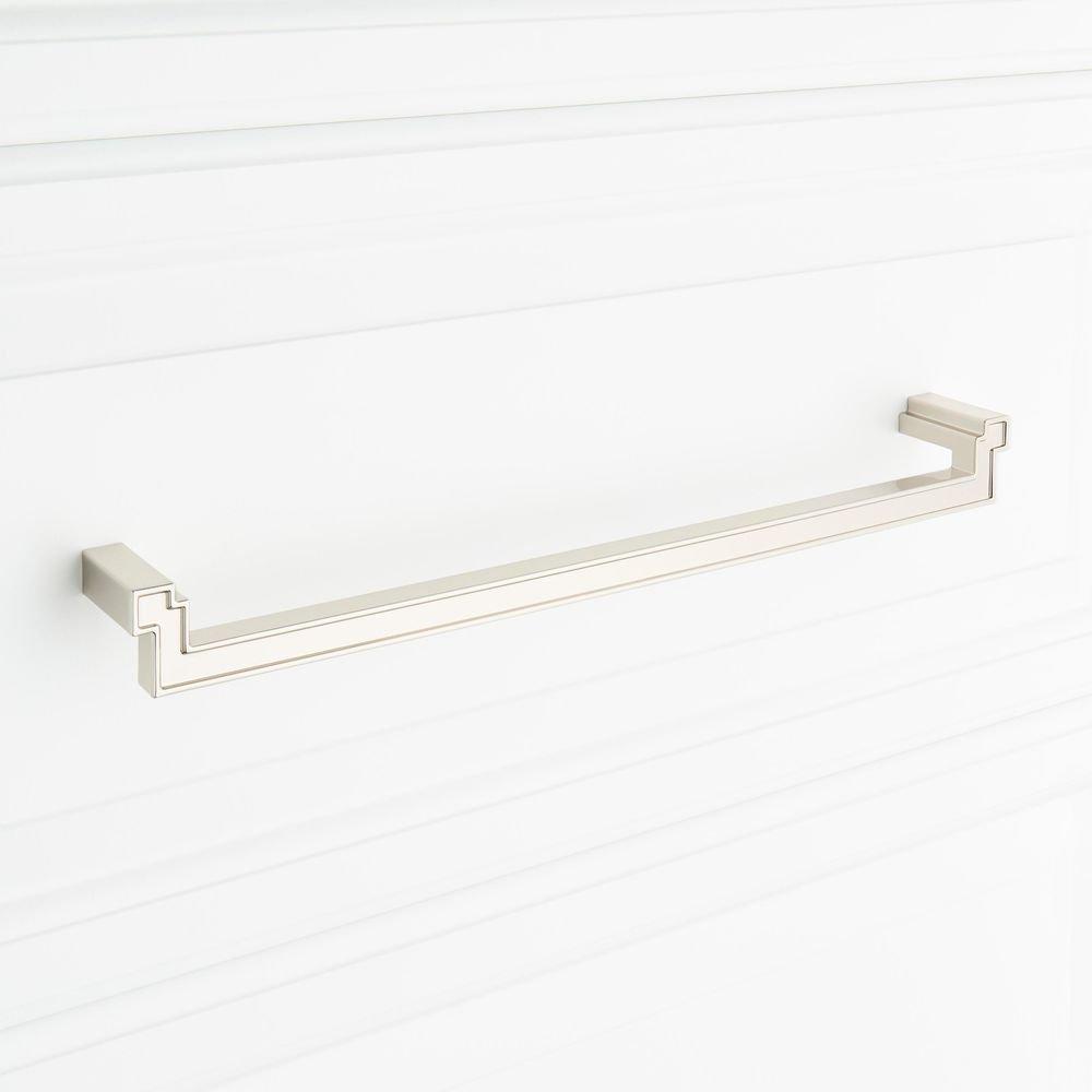 Signature Hardware Polished Nickel 12-5/8 in. Center-to-Center Cabinet Pull 