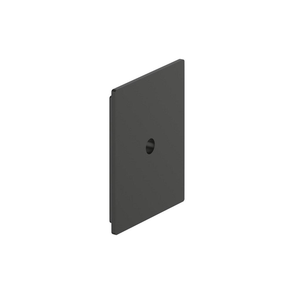 Signature Hardware Matte Black 1-5/8 in. Cabinet Knob Backplate Brushed Gold 