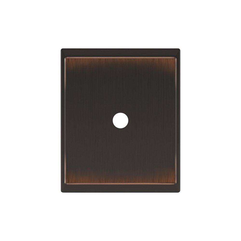 Signature Hardware Oil Rubbed Bronze 1-5/8 in. Cabinet Knob Backplate Brushed Gold 