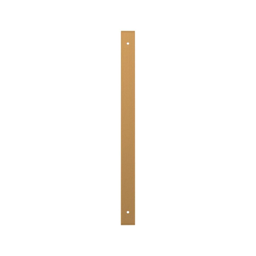 Signature Hardware Brushed Gold 12-5/8 in. Cabinet Pull Backplate Brushed Gold 