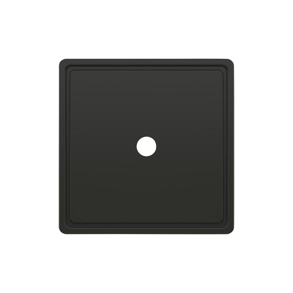 Signature Hardware Matte Black 1-9/16 in. Cabinet Knob Backplate Brushed Gold 