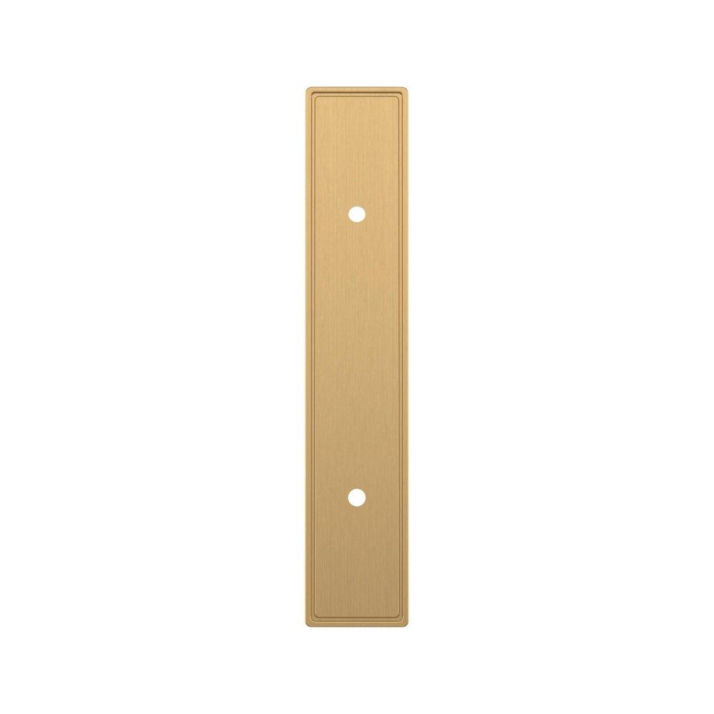 Signature Hardware Champagne Bronze 3 in. Cabinet Pull Backplate Brushed Gold 