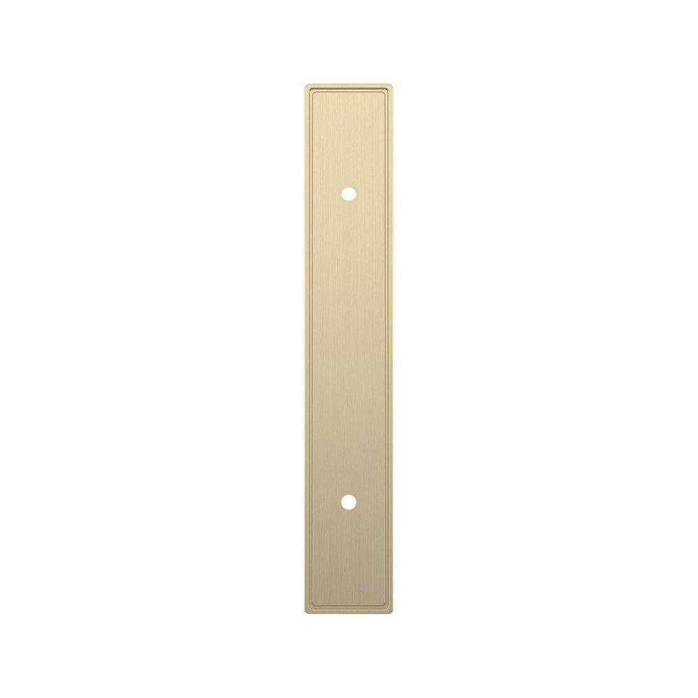 Signature Hardware Golden Champagne 3-3/4 in. Cabinet Pull Backplate Brushed Gold 