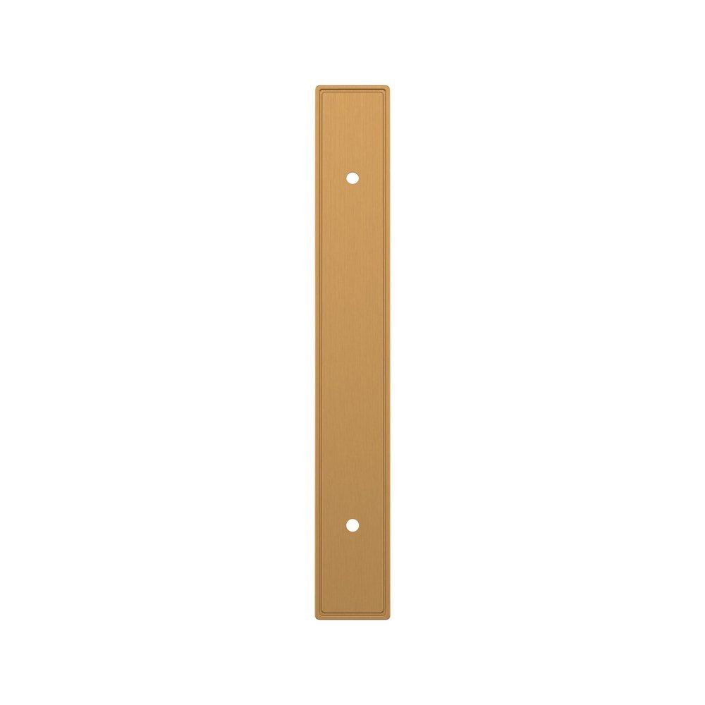 Signature Hardware Brushed Gold 5-1/16 in. Cabinet Pull Backplate Brushed Gold 