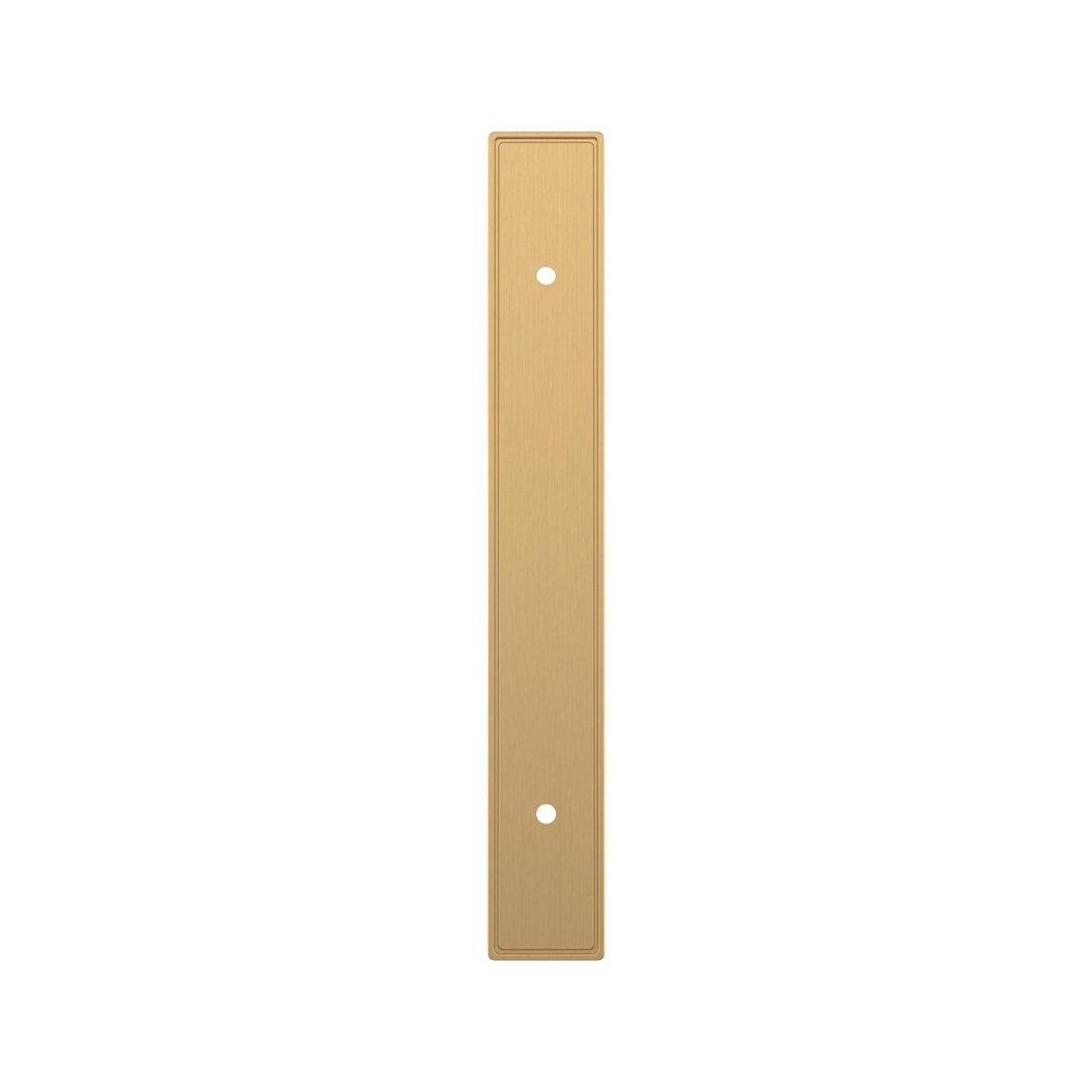 Signature Hardware Champagne Bronze 5-1/16 in. Cabinet Pull Backplate Brushed Gold 