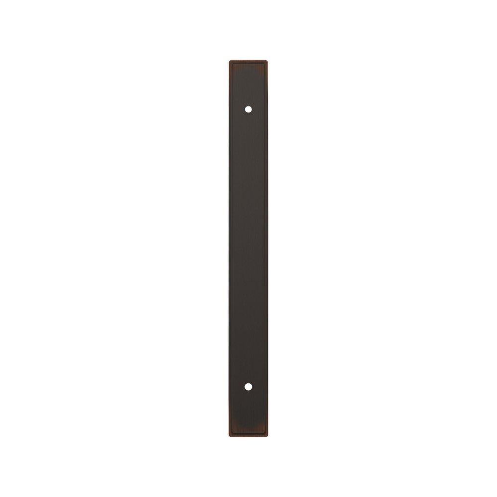 Signature Hardware Oil Rubbed Bronze 7-9/16 in. Cabinet Pull Backplate Brushed Gold 