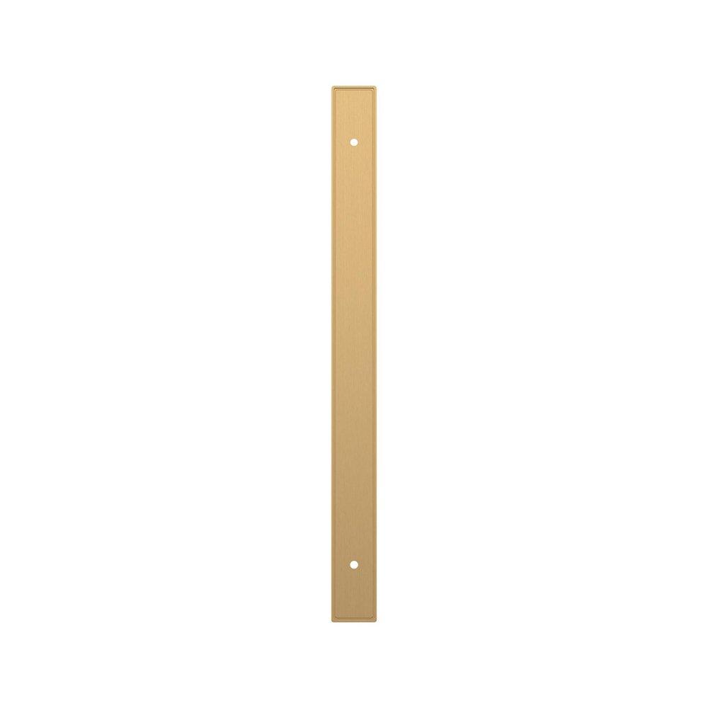 Signature Hardware Champagne Bronze 10-1/16 in. Cabinet Pull Backplate Brushed Gold 