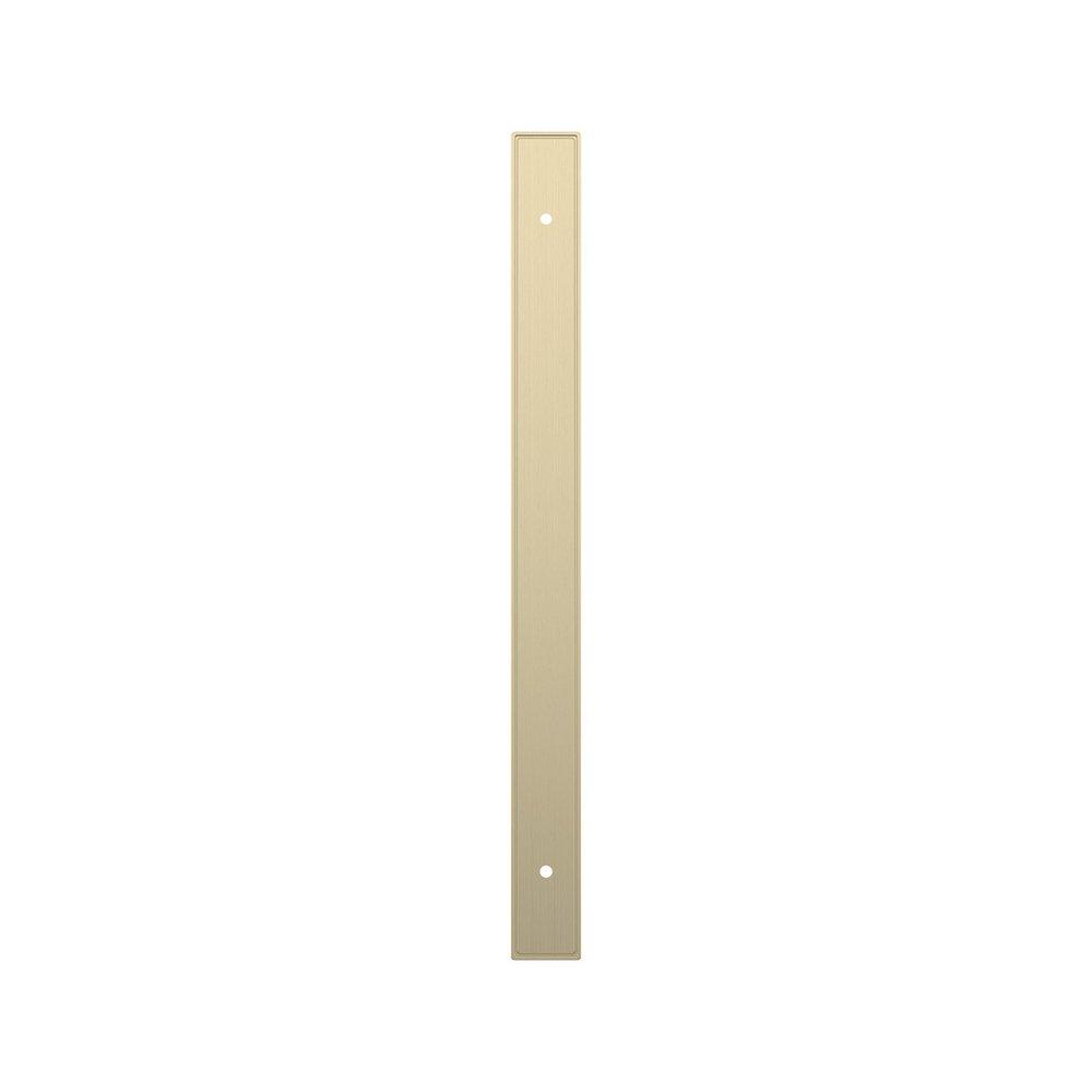Signature Hardware Golden Champagne 10-1/16 in. Cabinet Pull Backplate Brushed Gold 