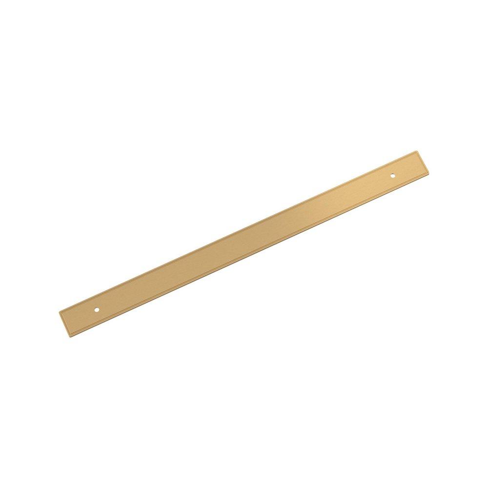 Signature Hardware Champagne Bronze 12-5/8 in. Cabinet Pull Backplate Brushed Gold 